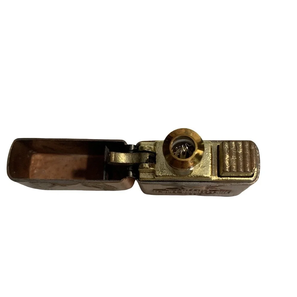 Motor Eagle Double Flame Butane Lighter Bronze Embossed Eagle Flip-Top